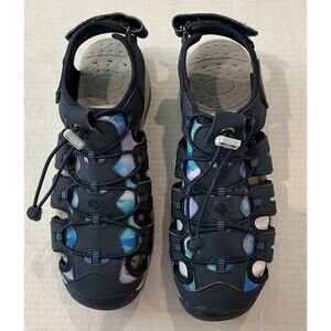Khombu Water River Shoes "Crystal" Hiking Sandals size 9.5 Blue & Gray.